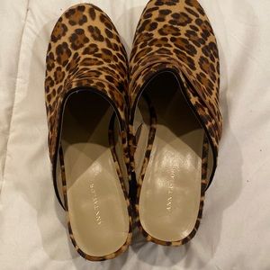 Ann Taylor faux fur mules. Perfect condition!